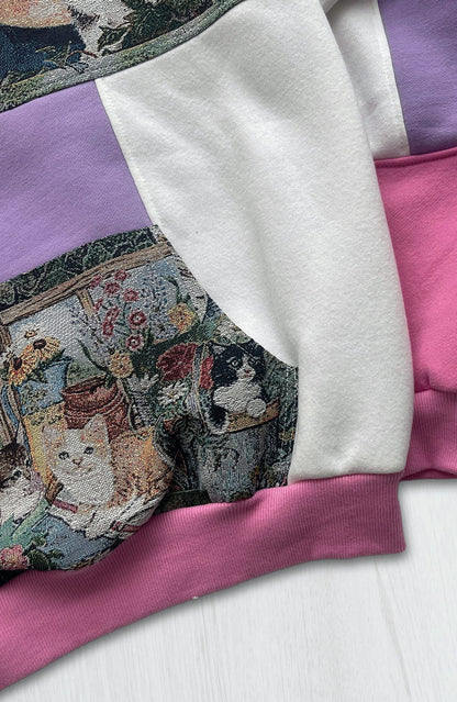 Cat & Blossom 1-of-1 Reworked Hoodie