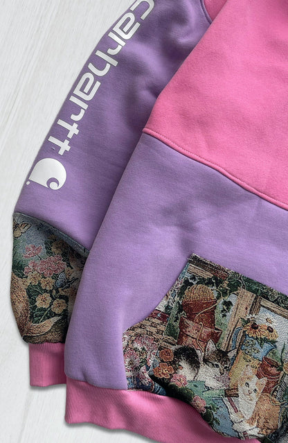 Cat & Blossom 1-of-1 Reworked Hoodie