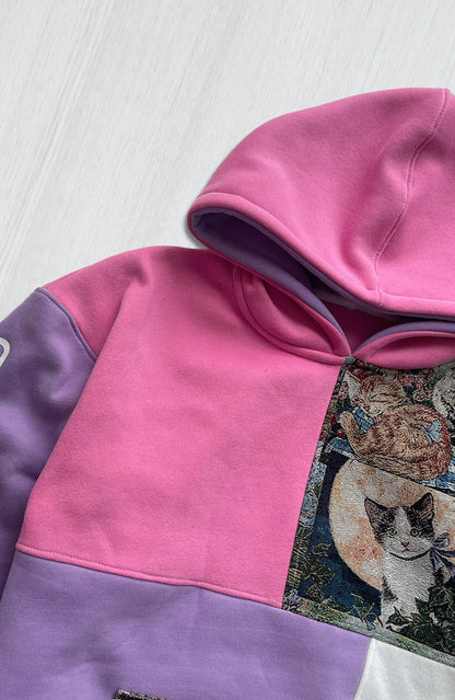Cat & Blossom 1-of-1 Reworked Hoodie