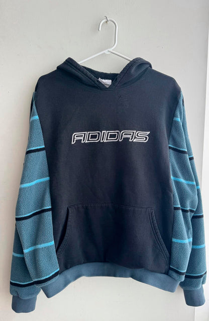 Reworked Striped Sleeve Hoodie