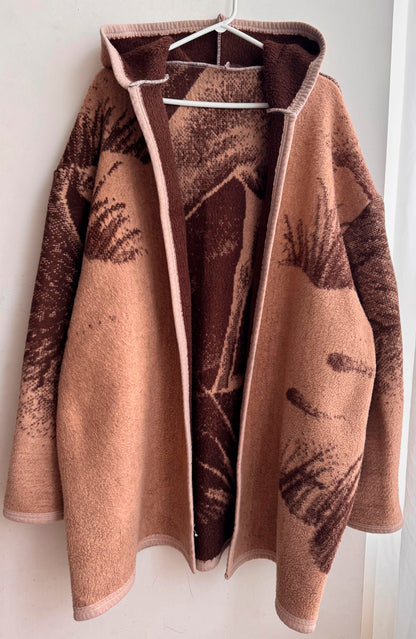 Upcycled Fleece Hooded Coat