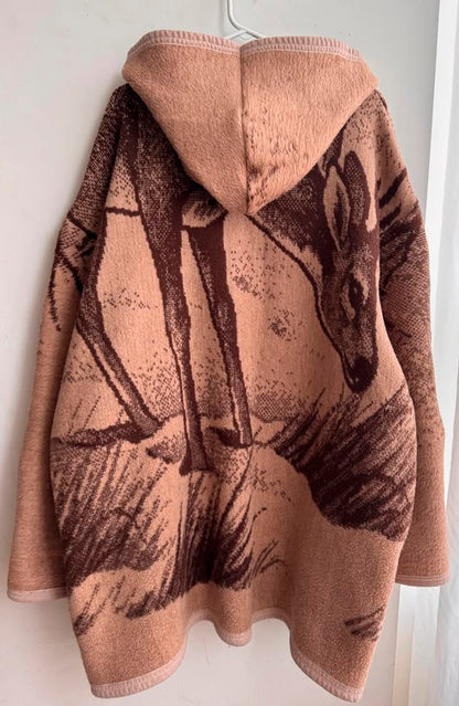 Upcycled Fleece Hooded Coat